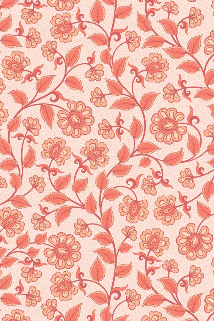 Red floral ornament wallpaper #3129 - Wallpaper