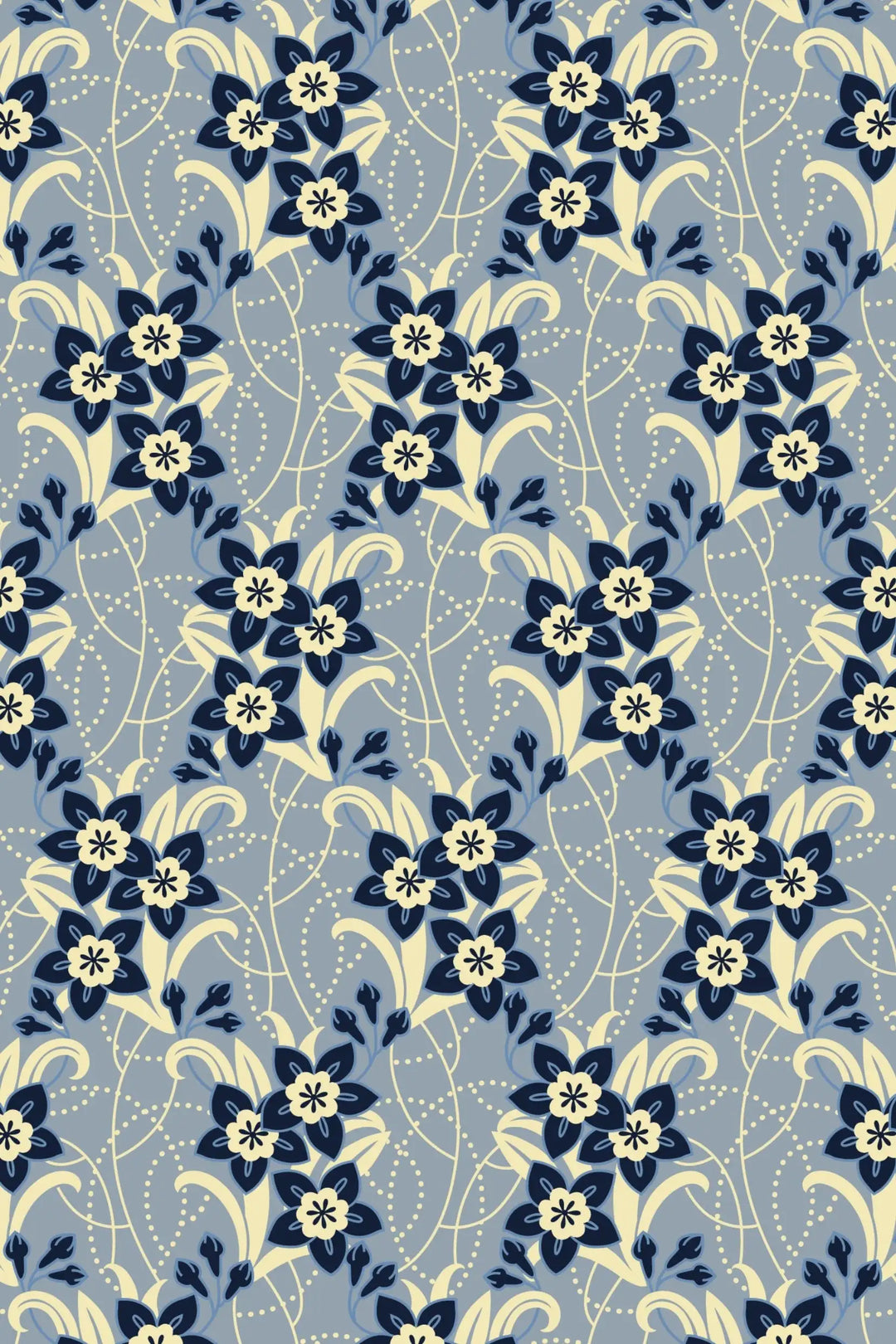 Sunday flowers blue wallpaper design #3019 - 2334