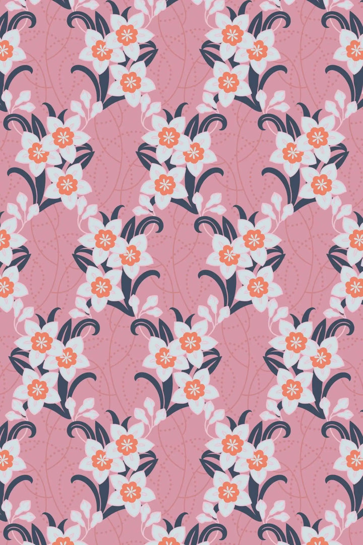 Sunday flowers pink wallpaper design #3017 - 2334