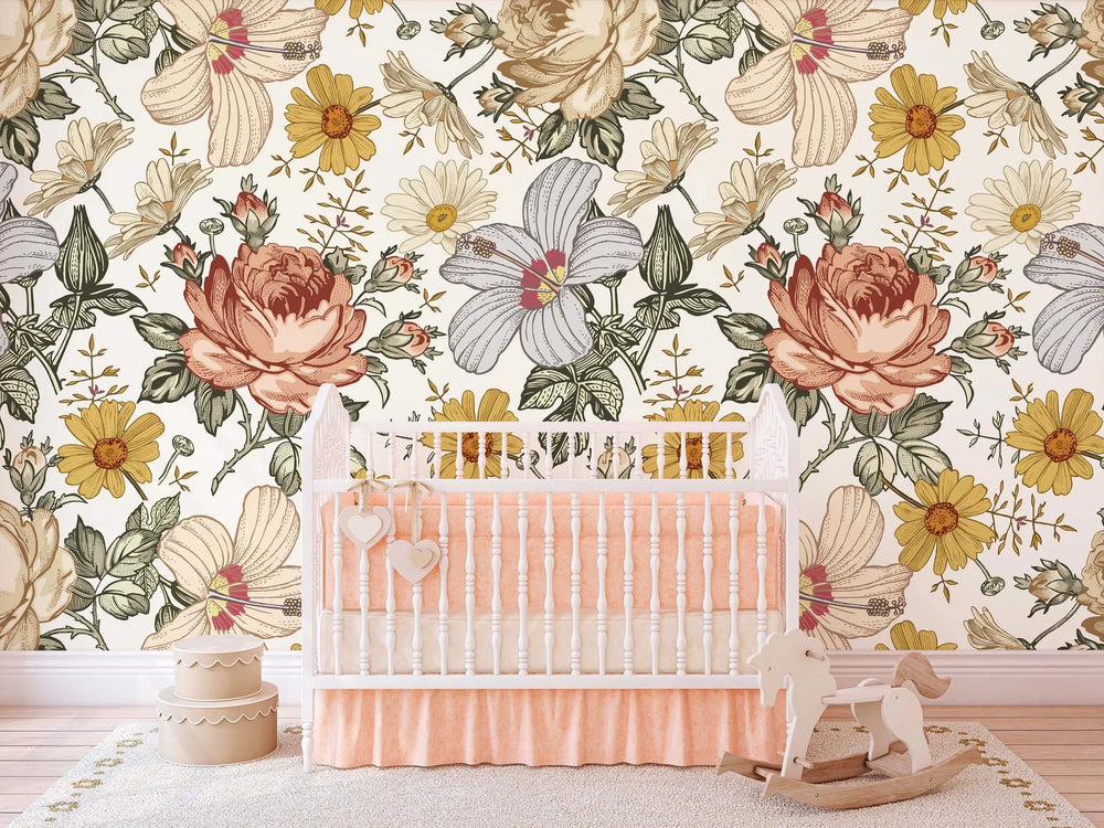 Vintage Peony Floral wallpaper #3233 - 2334