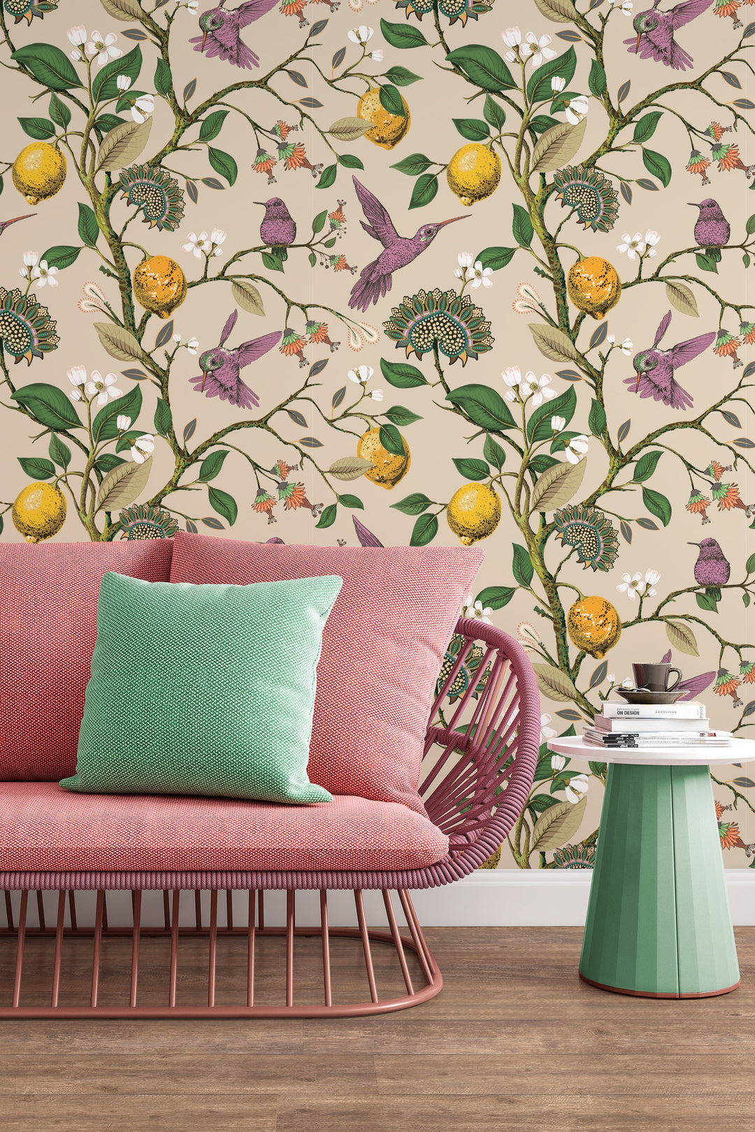 Hummingbird Paradise Wallpaper - Removable Vinyl Peel and Stick #3083