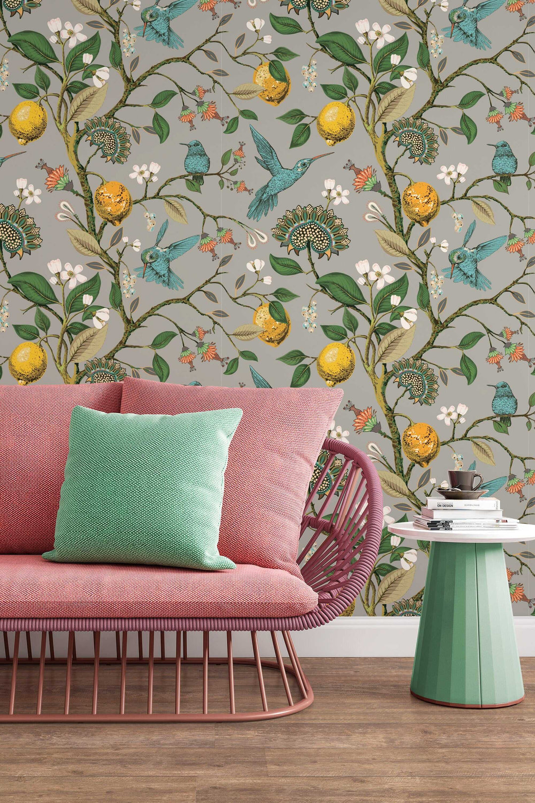 Hummingbird Paradise Wallpaper - Removable Vinyl Peel and Stick #3084