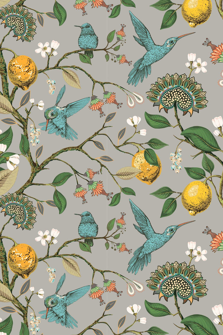 Hummingbird Paradise Wallpaper - Removable Vinyl Peel and Stick #3084