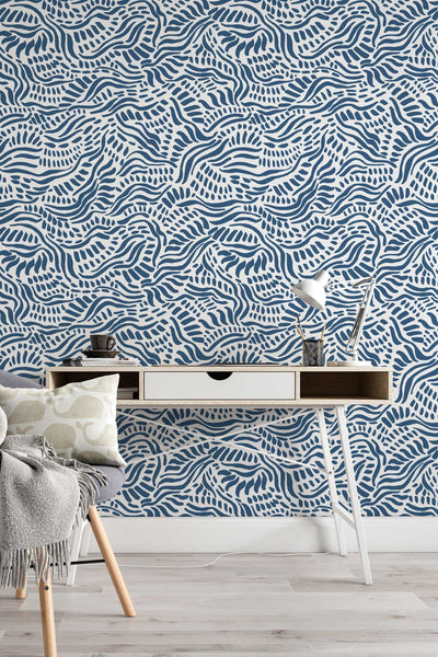 Waves Wallpaper - Tumbling Ocean Waves - White Abstract Beach Removable Self Adhesive Wallpaper Roll pattern wallpaper design#3091