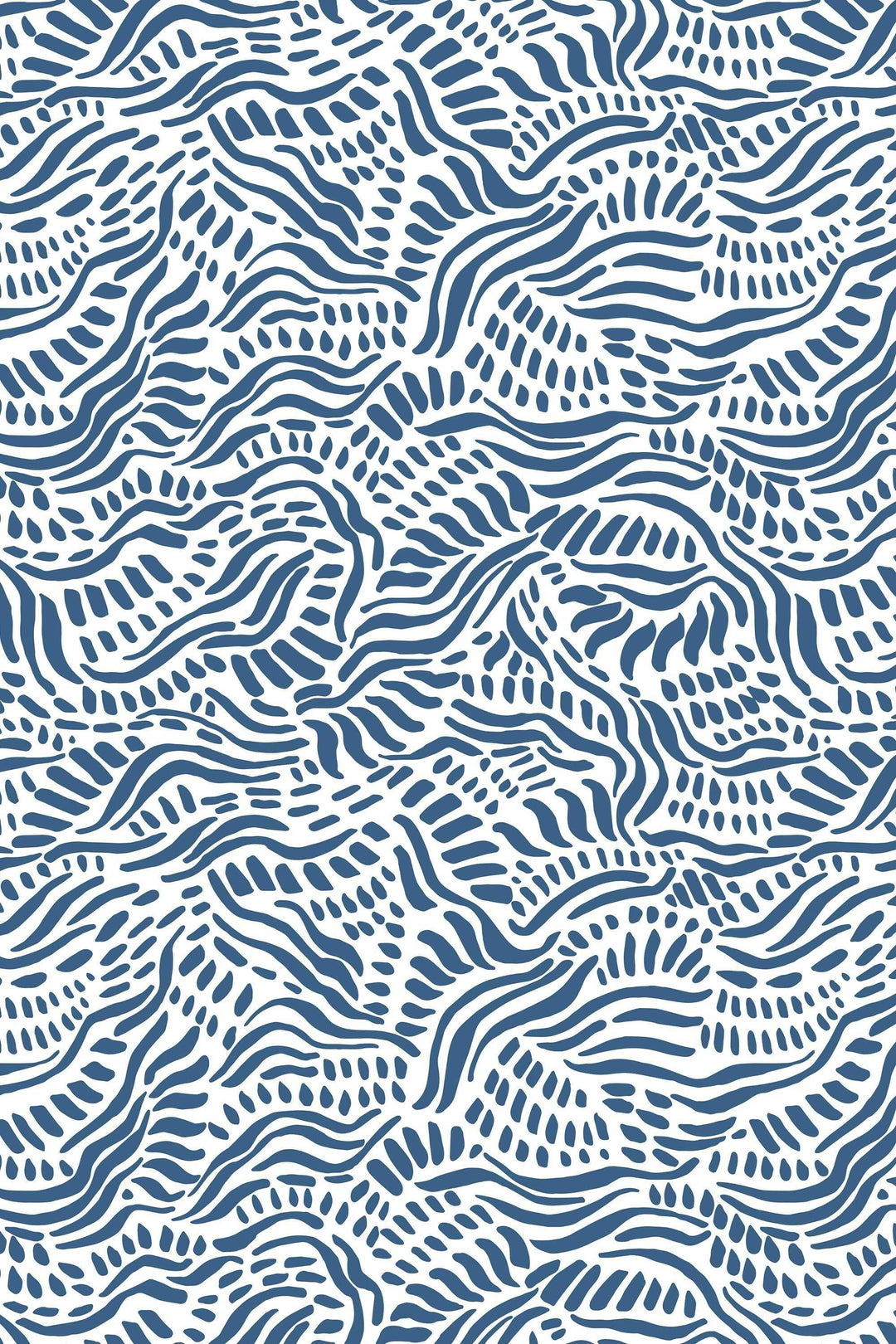 Blue and White Waves Abstract Wallpaper - Wall Design #3091