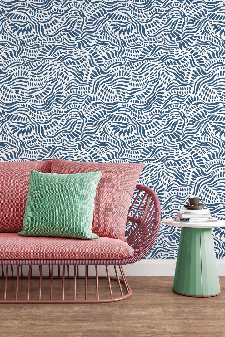 Waves Wallpaper - Tumbling Ocean Waves - White Abstract Beach Removable Self Adhesive Wallpaper Roll pattern wallpaper design#3091