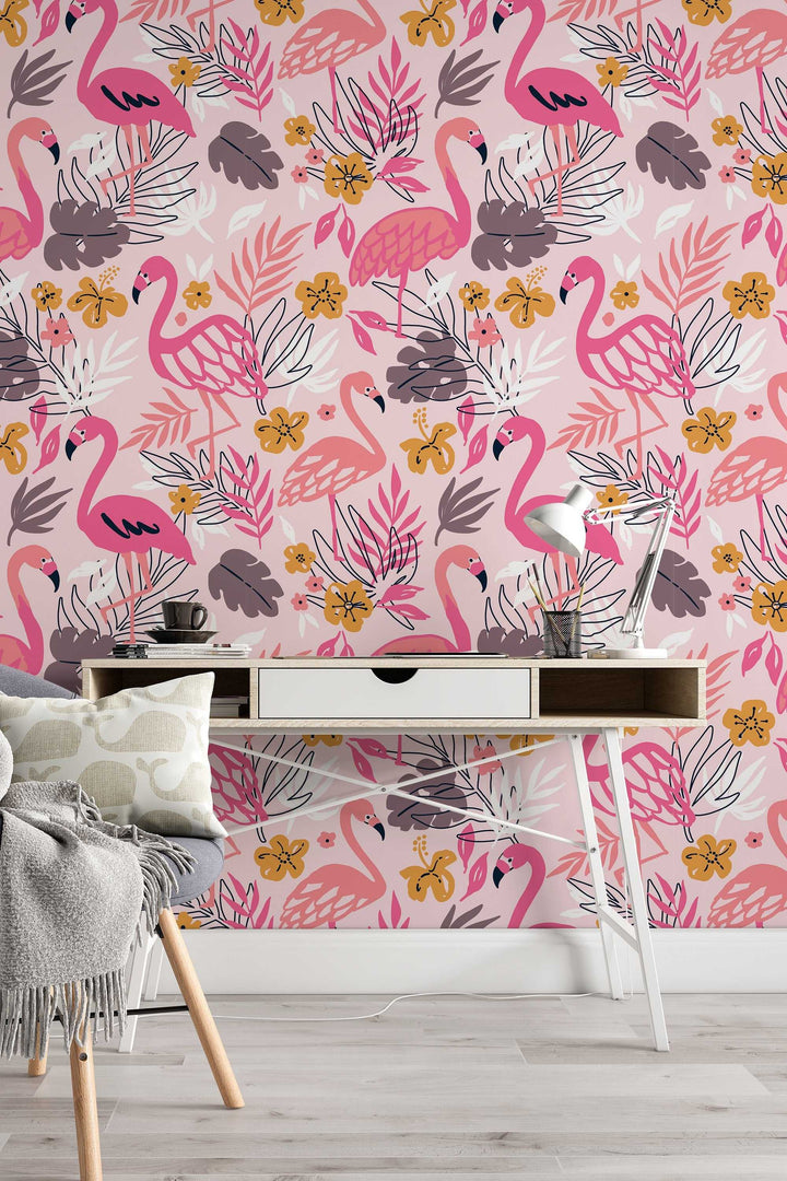 floral tropical wallpaper