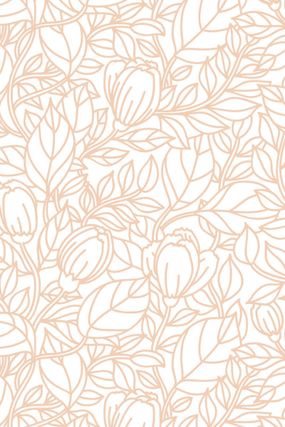 Buds floral pattern wallpaper design#3061- peel and stick removable self adhesive and traditional wallpaper