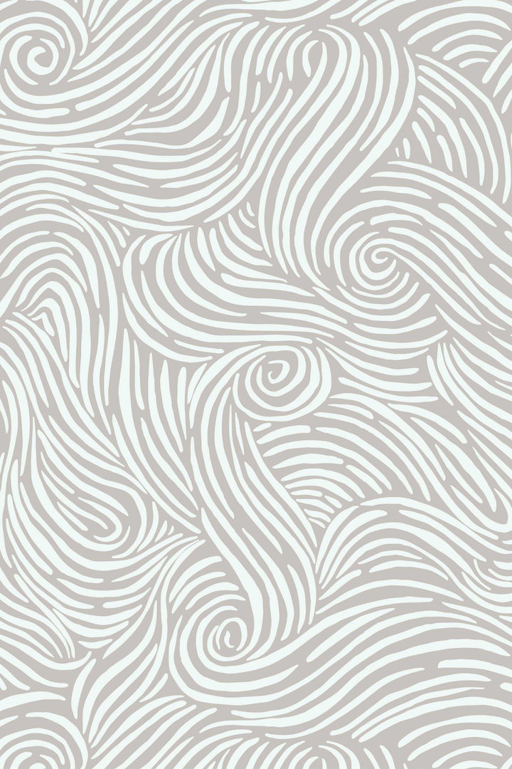 Waves Wallpaper - Tumbling Ocean - White Abstract Beach