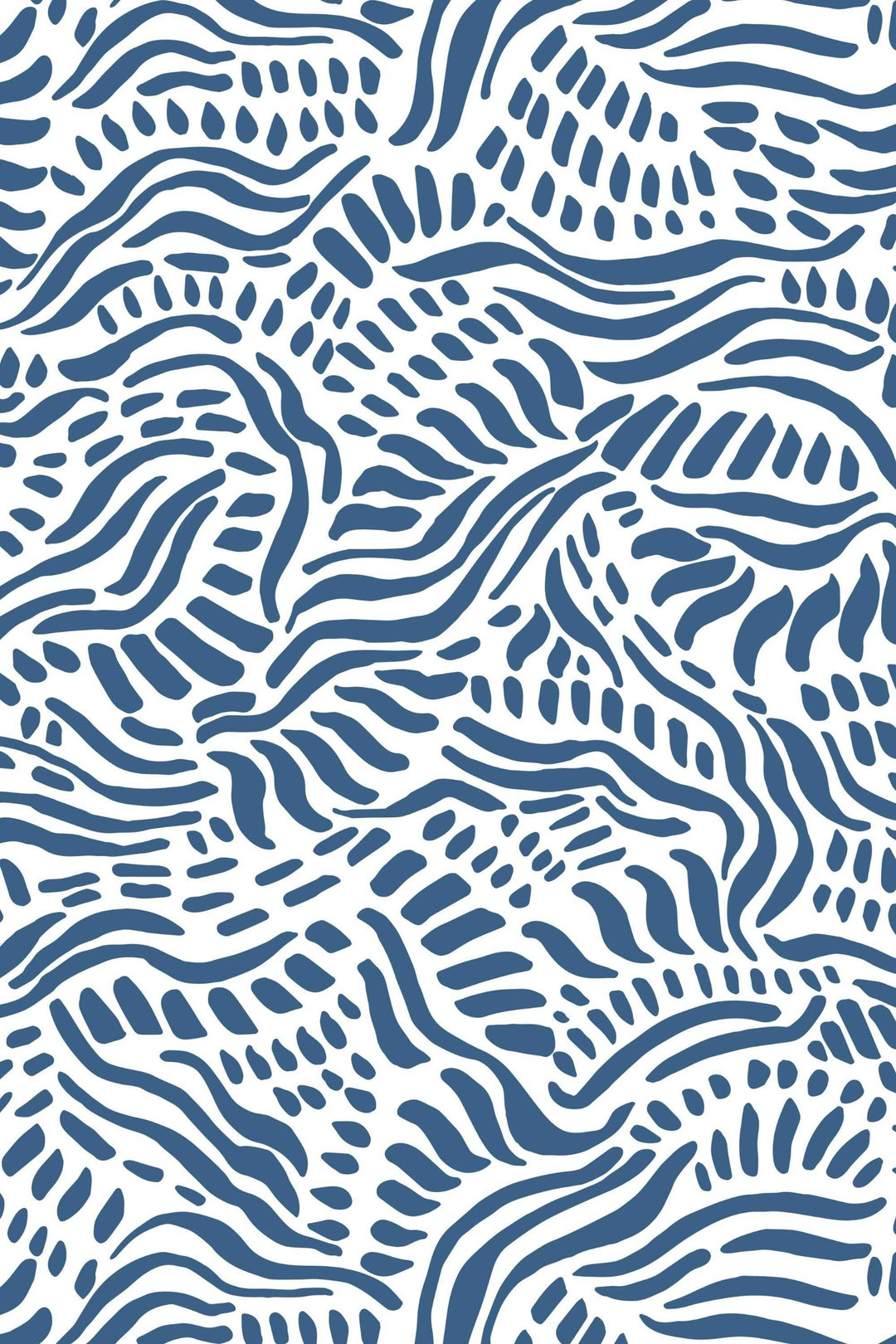 Blue and White Waves Abstract Wallpaper - Wall Design #3091