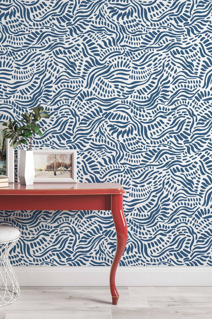 Waves Wallpaper - Tumbling Ocean Waves - White Abstract Beach Removable Self Adhesive Wallpaper Roll pattern wallpaper design#3091