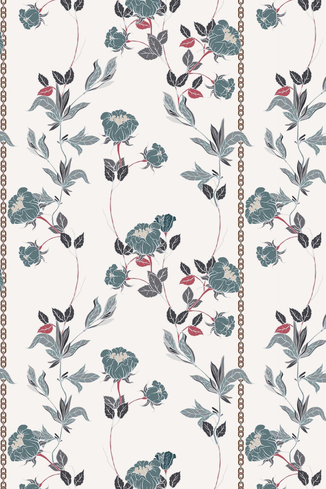 Wild Rose pattern peel and stick wallpaper #3118