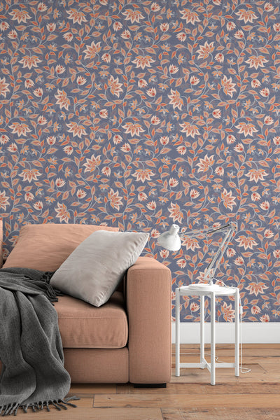 Floral pattern, wall mural, peel and stick wallpaper, wall decor design#3120