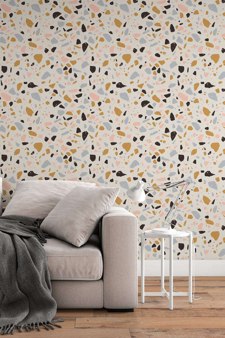 Terrazzo Wallpaper badroom