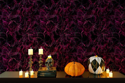 Halloween wallpaper spooky smoke Peel and Stick Removable design #3165