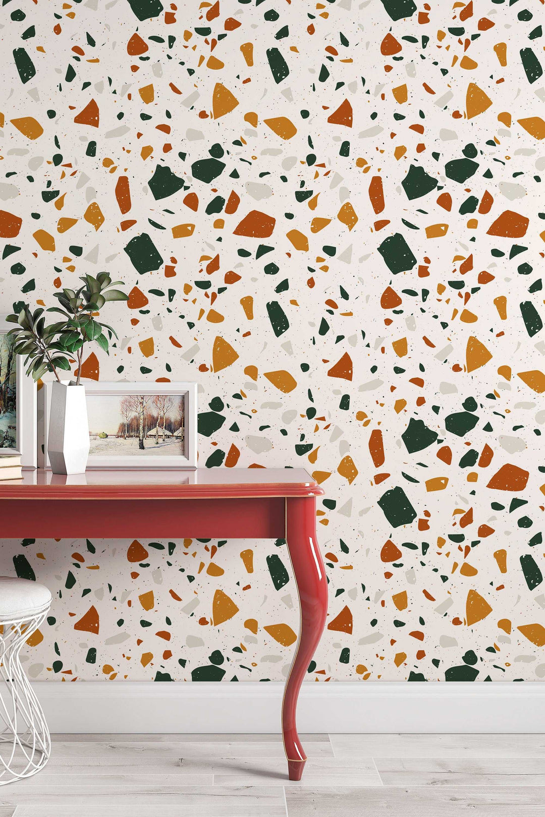 Terrazzo Wallpaper renter friendly