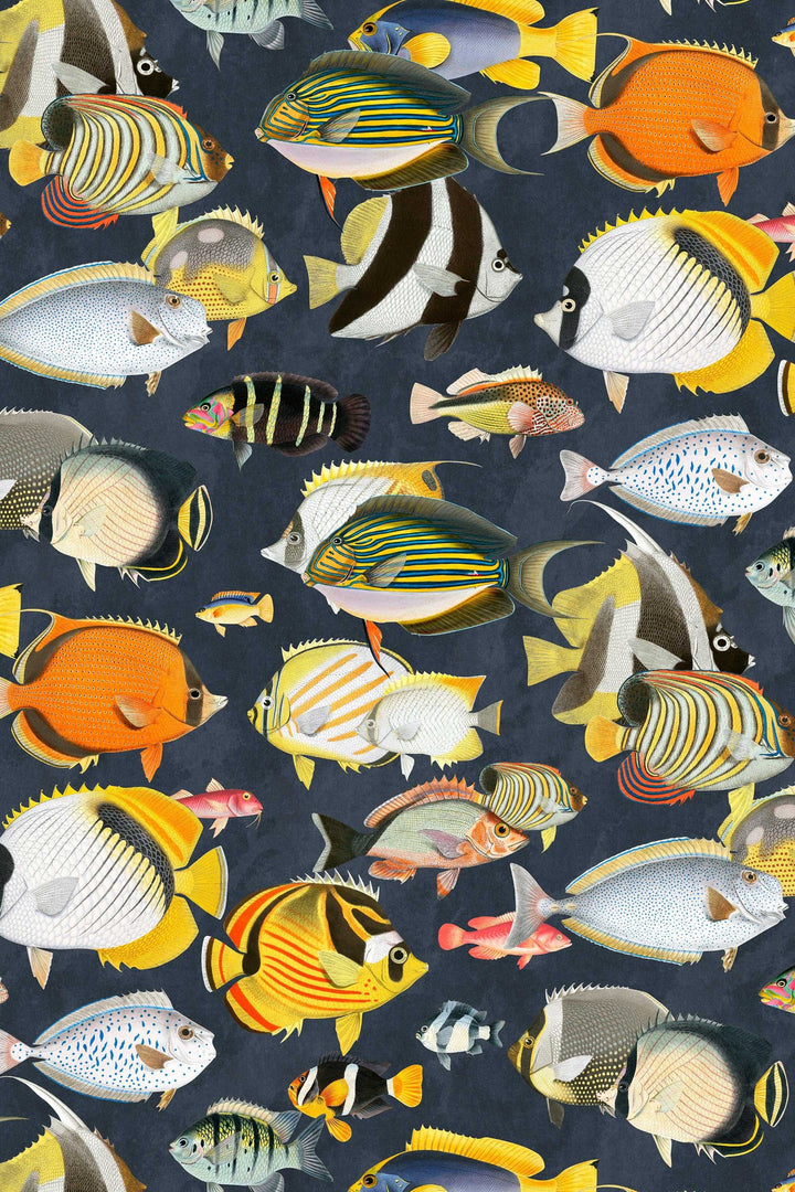 Wallpaper from an exotic collection with fish motifs - Peel & Stick Wallpaper - Removable Self Adhesive and pre-pasted wallpaper #3207