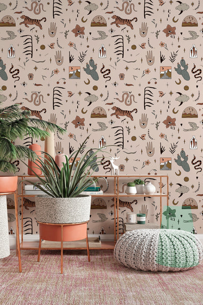 Jungle animal Wallpaper  Peel and Stick or NonPasted