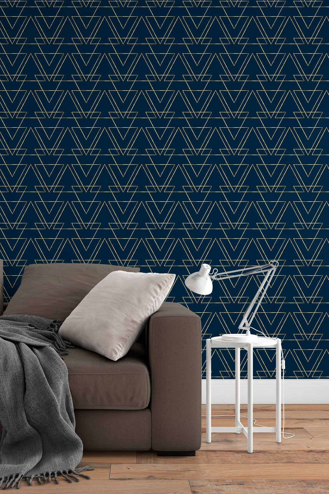 Art deco triangles Peel & Stick Self Adhesive and Traditional Wallpaper #3216