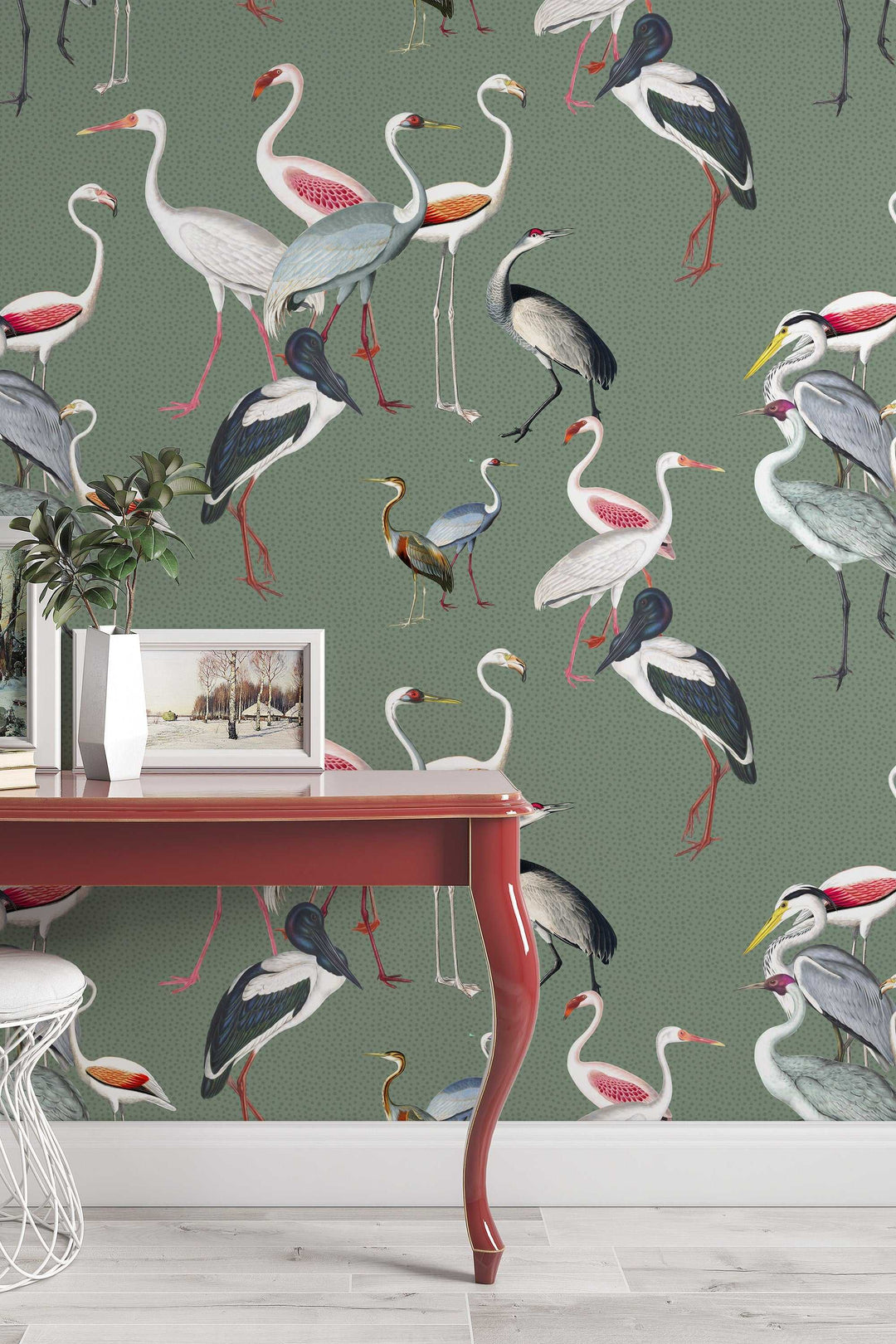 Exclusive - elegant and beautiful birds - Peel & Stick Wallpaper - Removable Self Adhesive and traditional wallpaper #3223