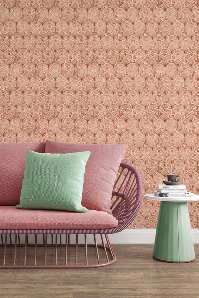 Boho Red Stamps  Wallpaper #3225