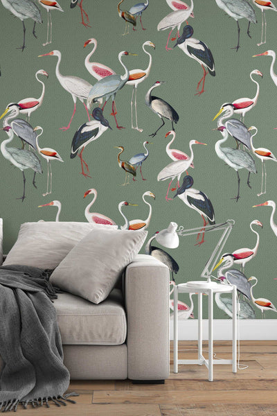 Exclusive - elegant and beautiful birds - Peel & Stick Wallpaper - Removable Self Adhesive and traditional wallpaper #3223