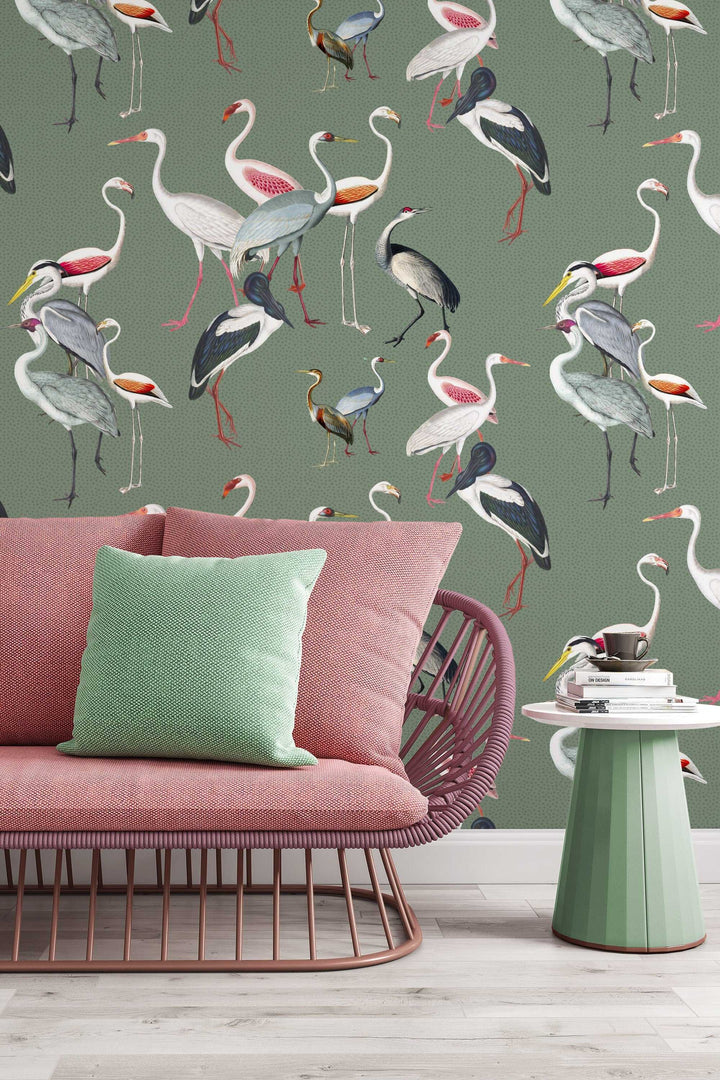 Exclusive - elegant and beautiful birds - Peel & Stick Wallpaper - Removable Self Adhesive and traditional wallpaper #3223