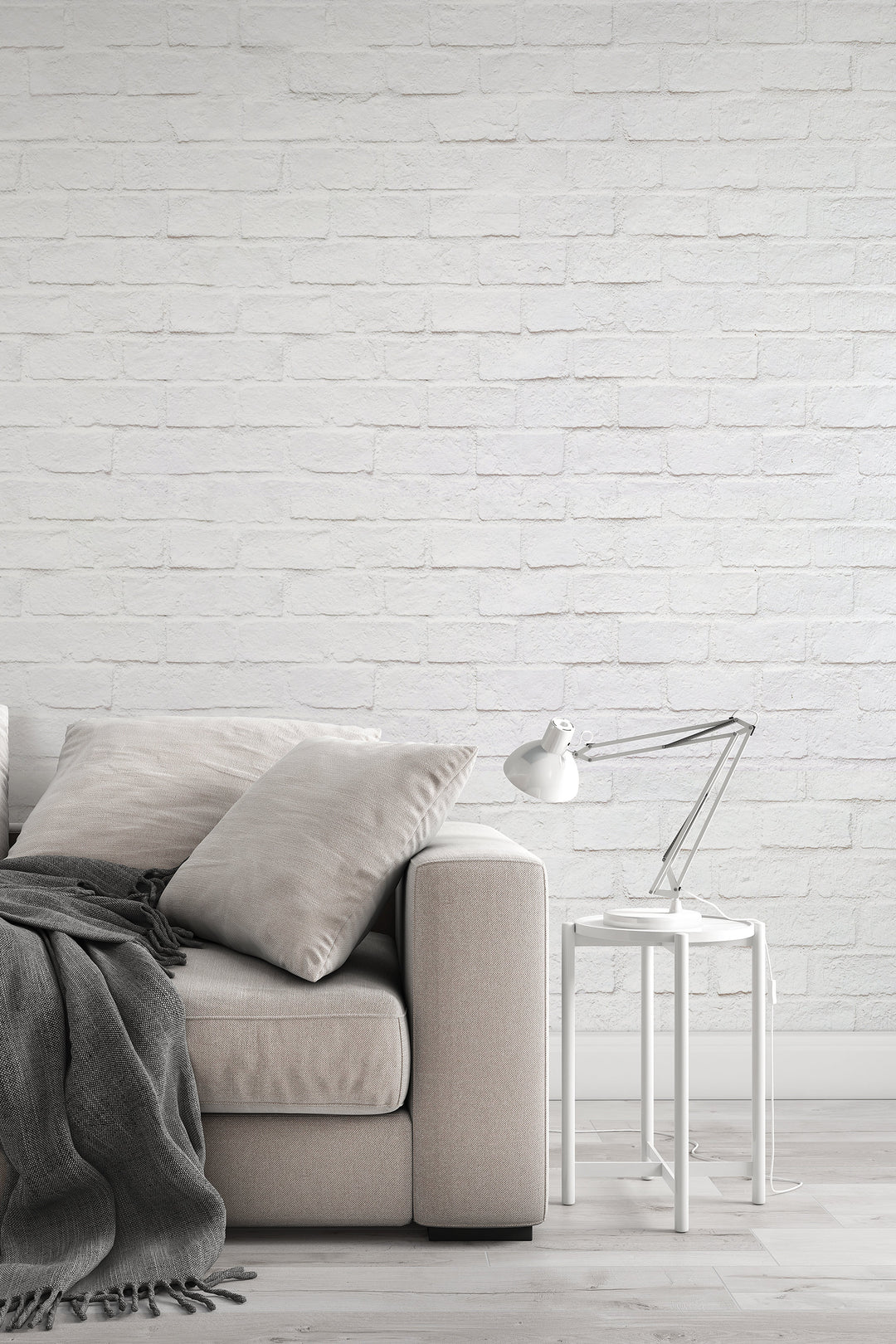 White Brick wall Wallpaper murals  - Removable wallpaper - Vinyl Peel and Stick Wallpaper design #3232