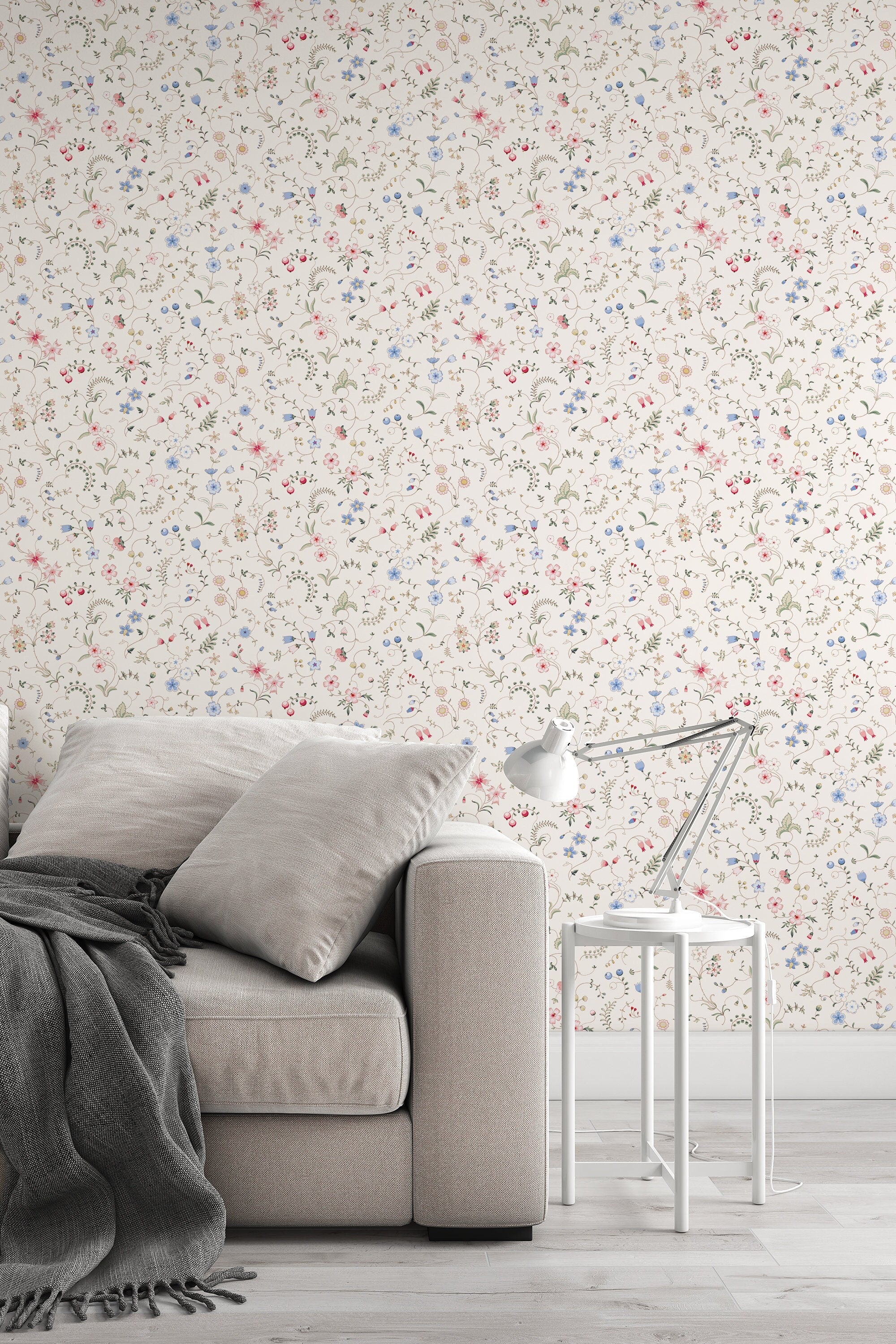 Ditsy Floral Damson Wallpaper By Woodchip  Magnolia