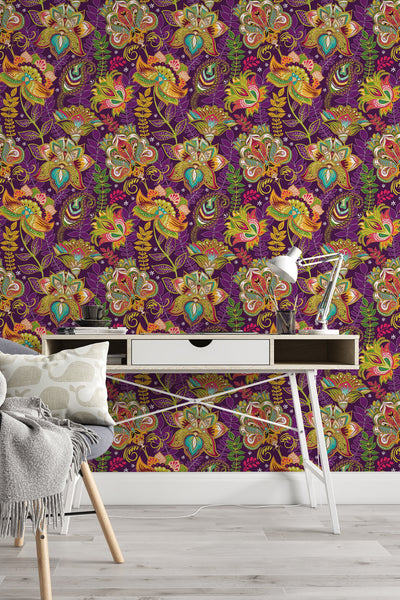 Indian floral wallpaper for walls