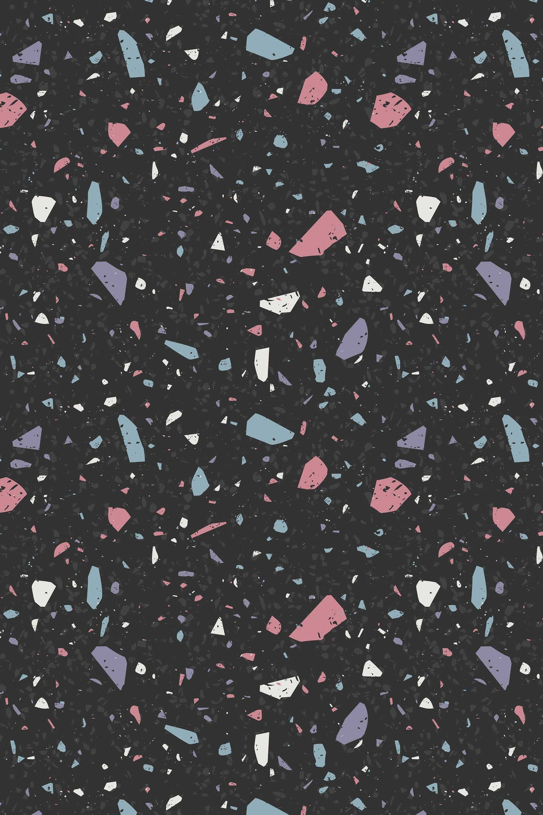 Dark Terrazzo Wallpaper Abstract Boho Neutral Minimalistic