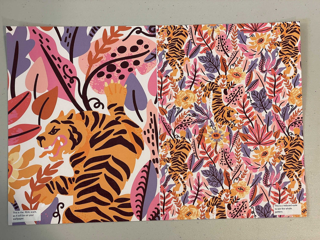 Tiger in the Woods Peel & Stick Wallpaper - Removable Self Adhesive #3096