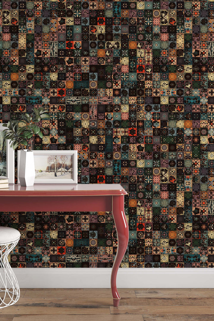 Multicolor mosaic  - Peel & Stick Wallpaper - Removable Self Adhesive and Traditional wallpaper #3272