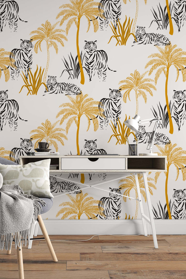 tropical leaf peel and stick wallpaper