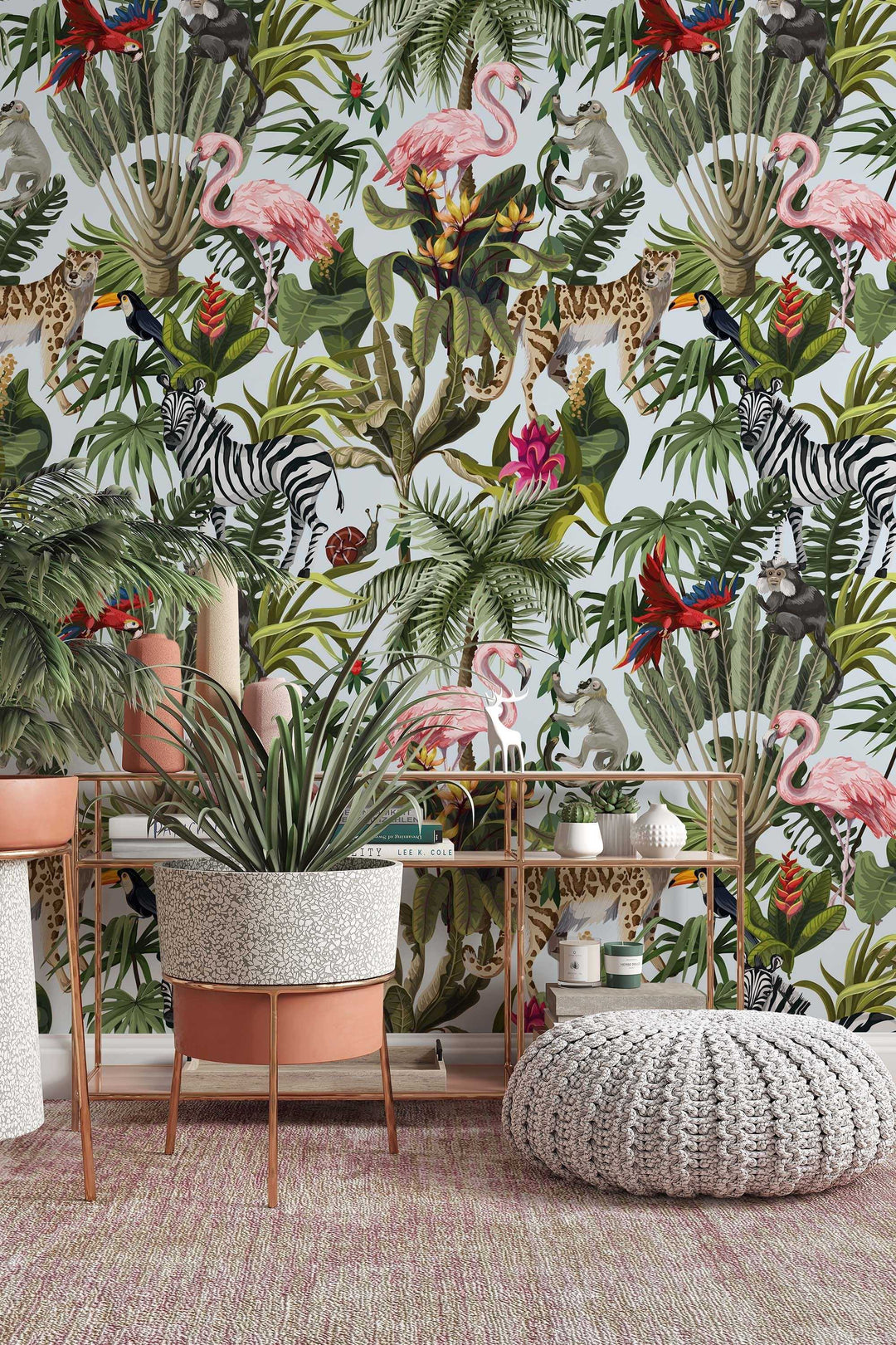 jungle animal wall paper