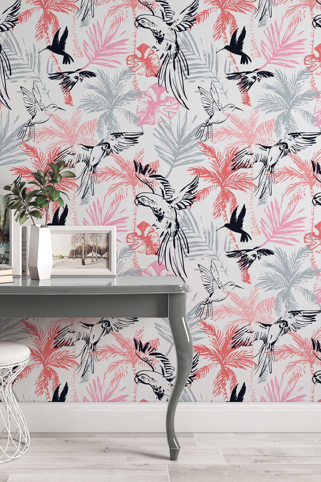 self adhesive wallpaper tropical