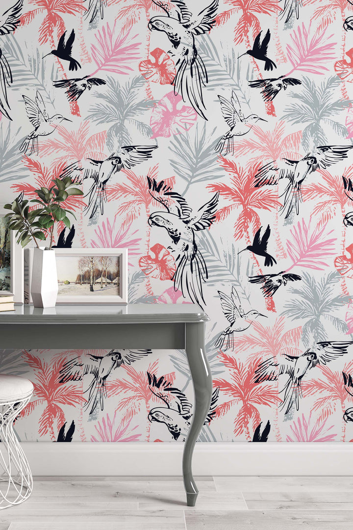 self adhesive wallpaper tropical