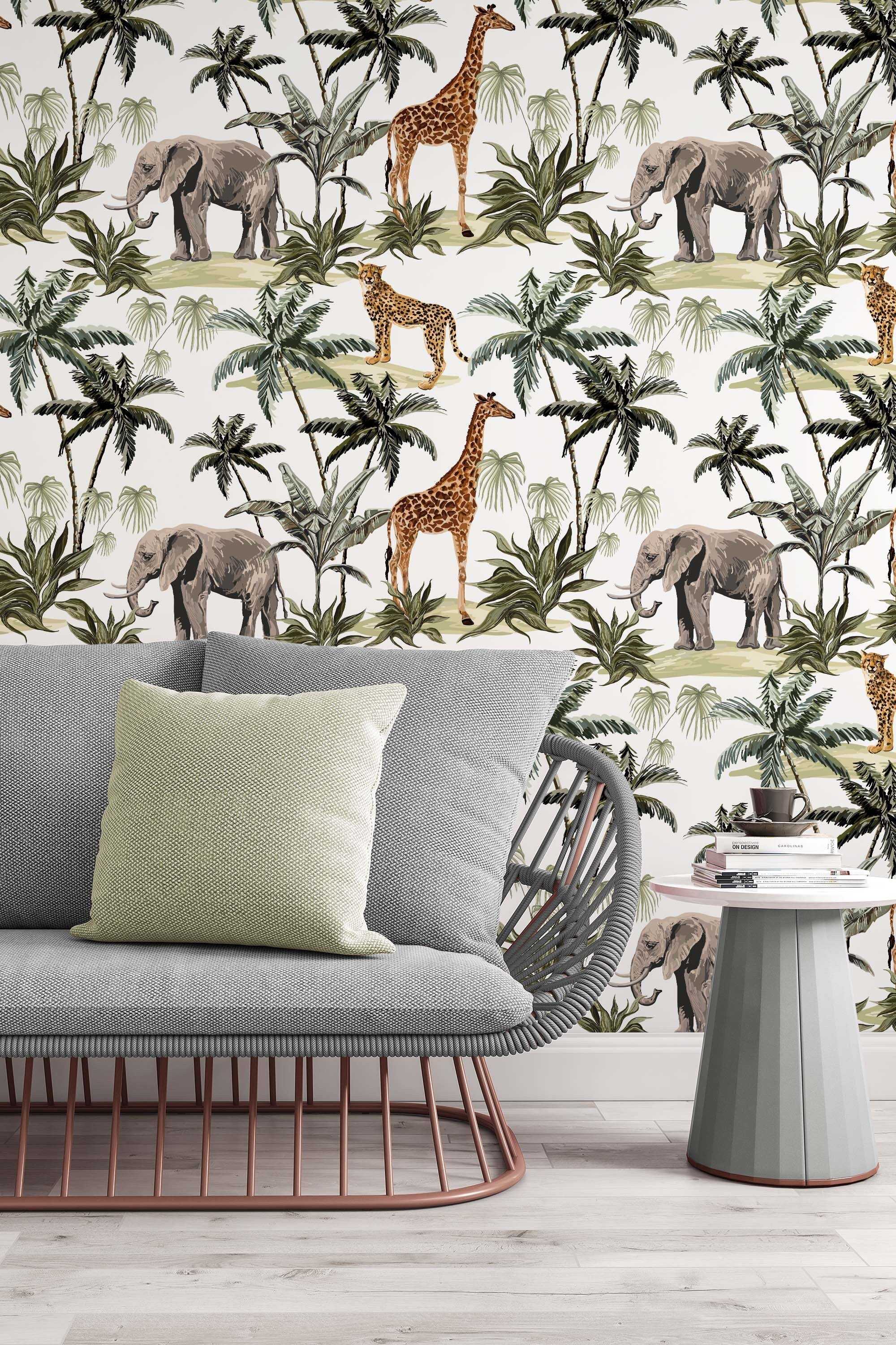 Green Leaf Wallpaper Peel and Stick Tropical Wallpaper Stick and Peel  Jungle Wallpaper Self Adhesive Removable Wallpaper Green Contact Paper  Rainforest Palm Leaves Wall Covering Vinyl Film 177 118  Amazonin  Home Improvement