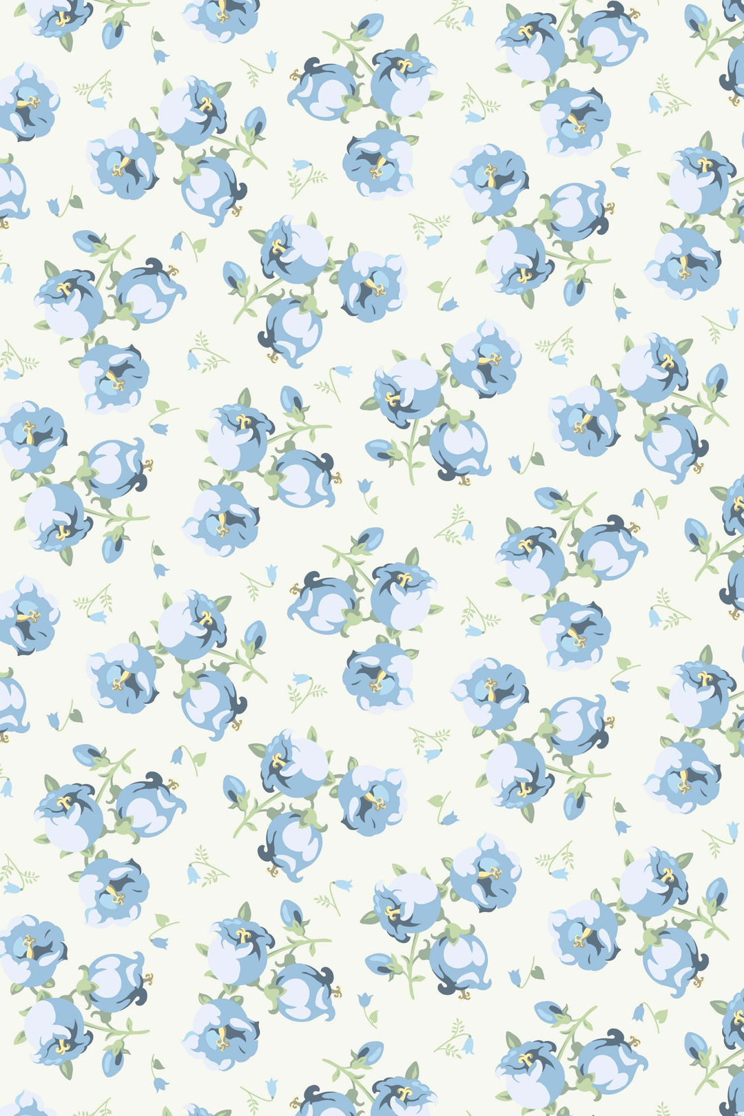 Watercolor small flowers Temporary Minimalistic Wallpaper 53308 /