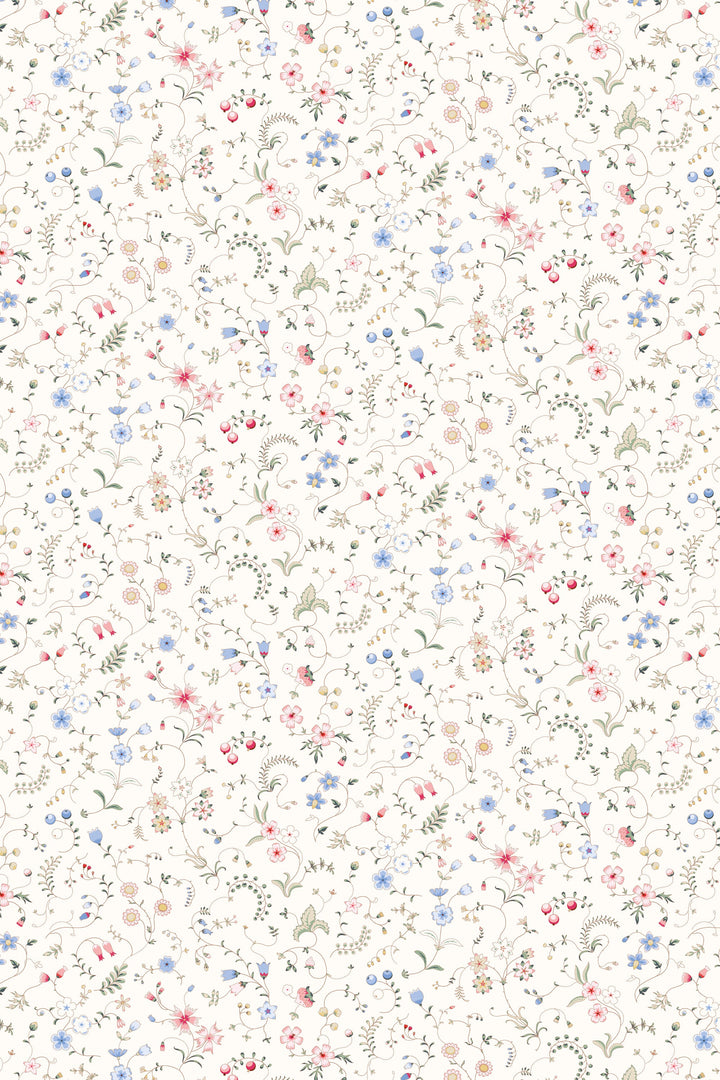 Small multicolor flowers Peel and Stick wallpaper wall