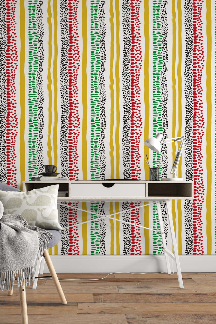 EXCLUSIVE Pattern abstract multicolor stripes - Peel