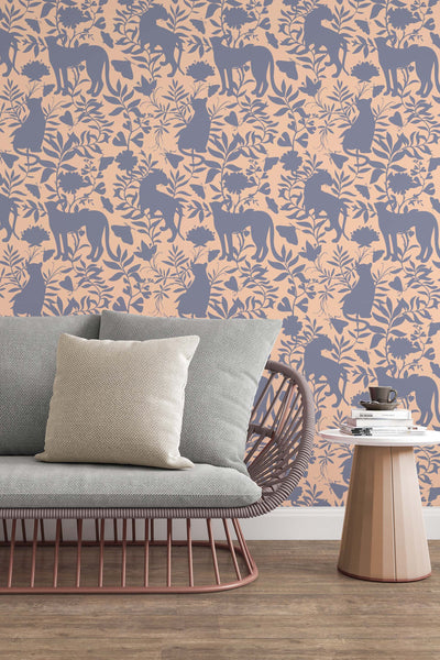 Cheetah in the desert - Peel & Stick Wallpaper - Removable Self Adhesive and Traditional wallpaper #53302 /1040