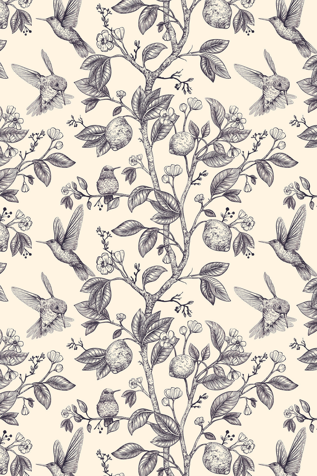 Hummingbirds in the forest - Peel & Stick Wallpaper - Removable Self Adhesive and Traditional wallpaper #53133 /1040