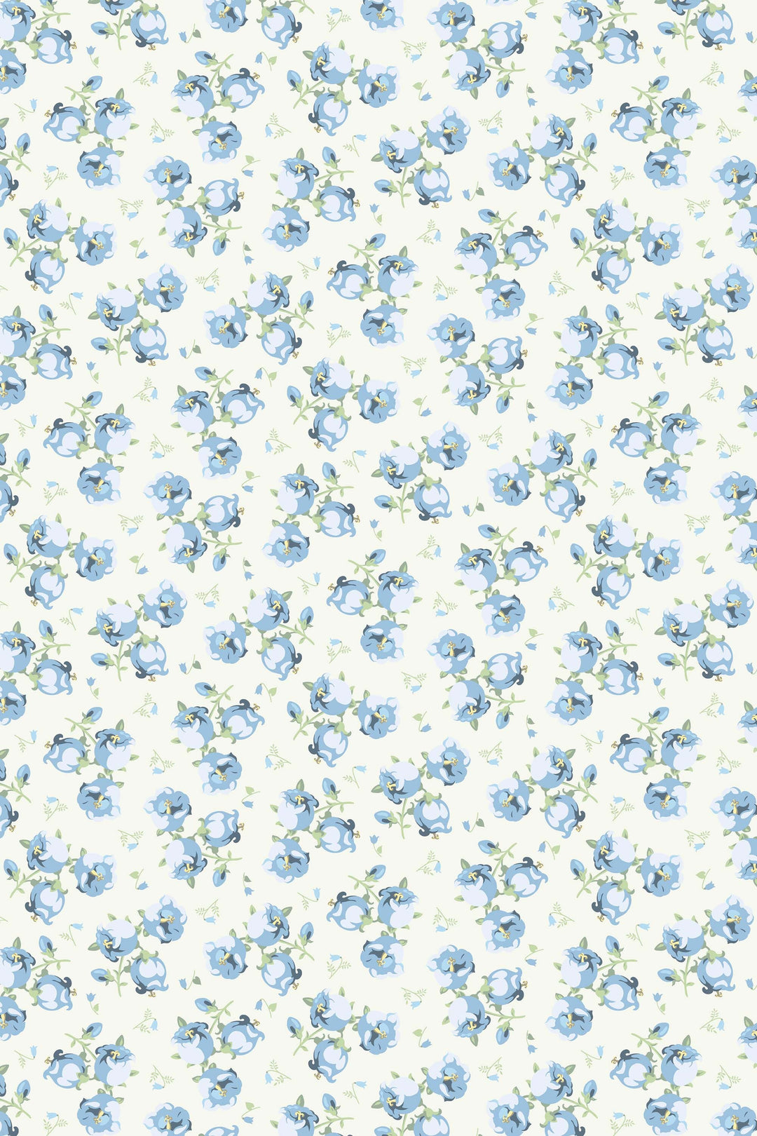 Watercolor small flowers Temporary Minimalistic Wallpaper 53308 /