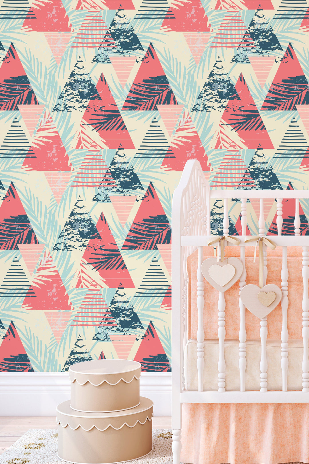 Modern design, multicolor, abstract shapes  -Self Adhesive Traditional Peel and stick wallpaper 53031 /1040
