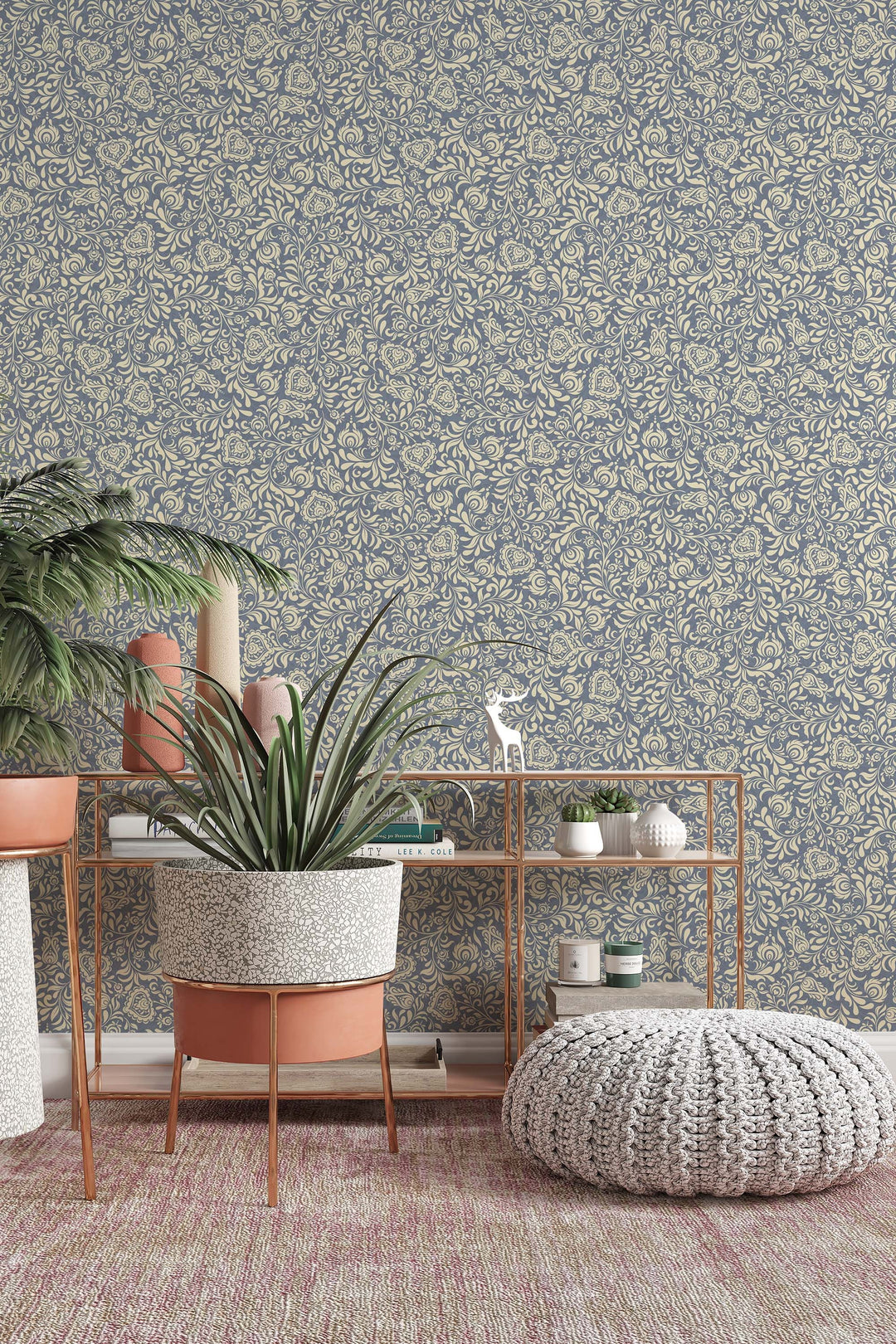 Boho design, renassance style - Peel & Stick Wallpaper - Removable Self Adhesive and Traditional wallpaper #53262 /1040