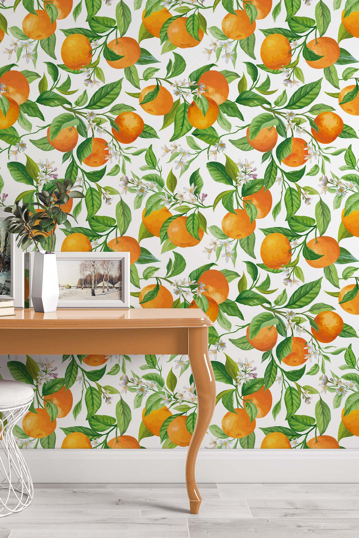 Summer orchard renter friendly peel and stick wallpaper #53314 /