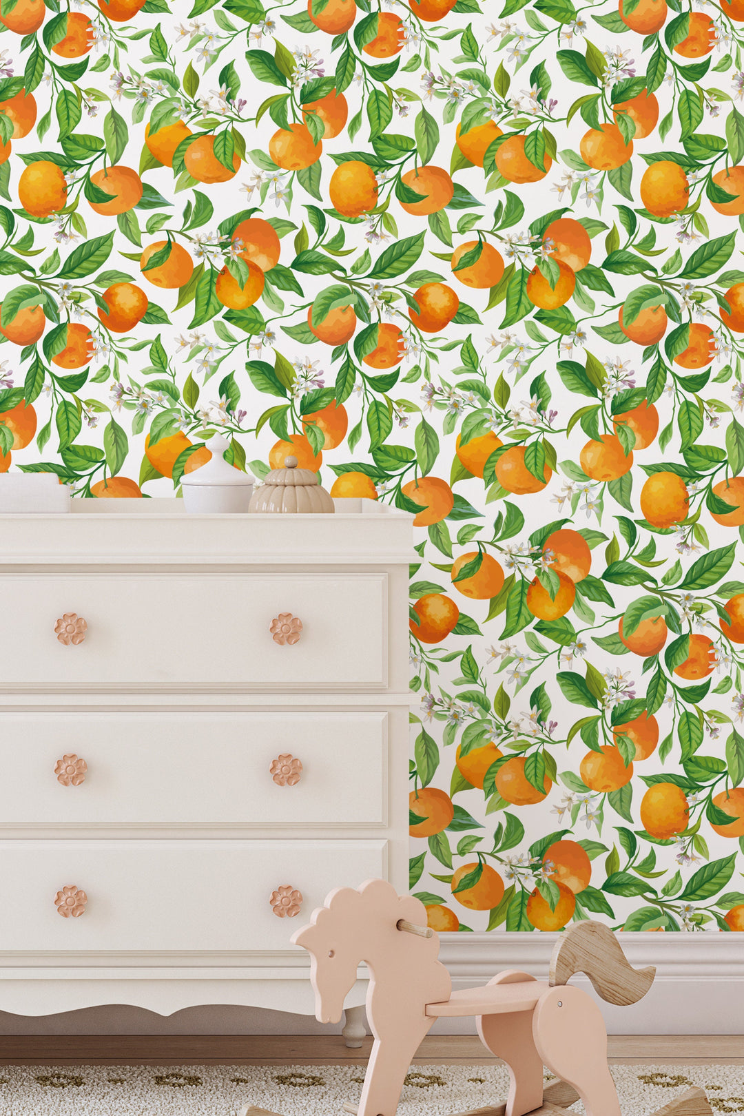 Summer orchard renter friendly peel and stick wallpaper #53314 /