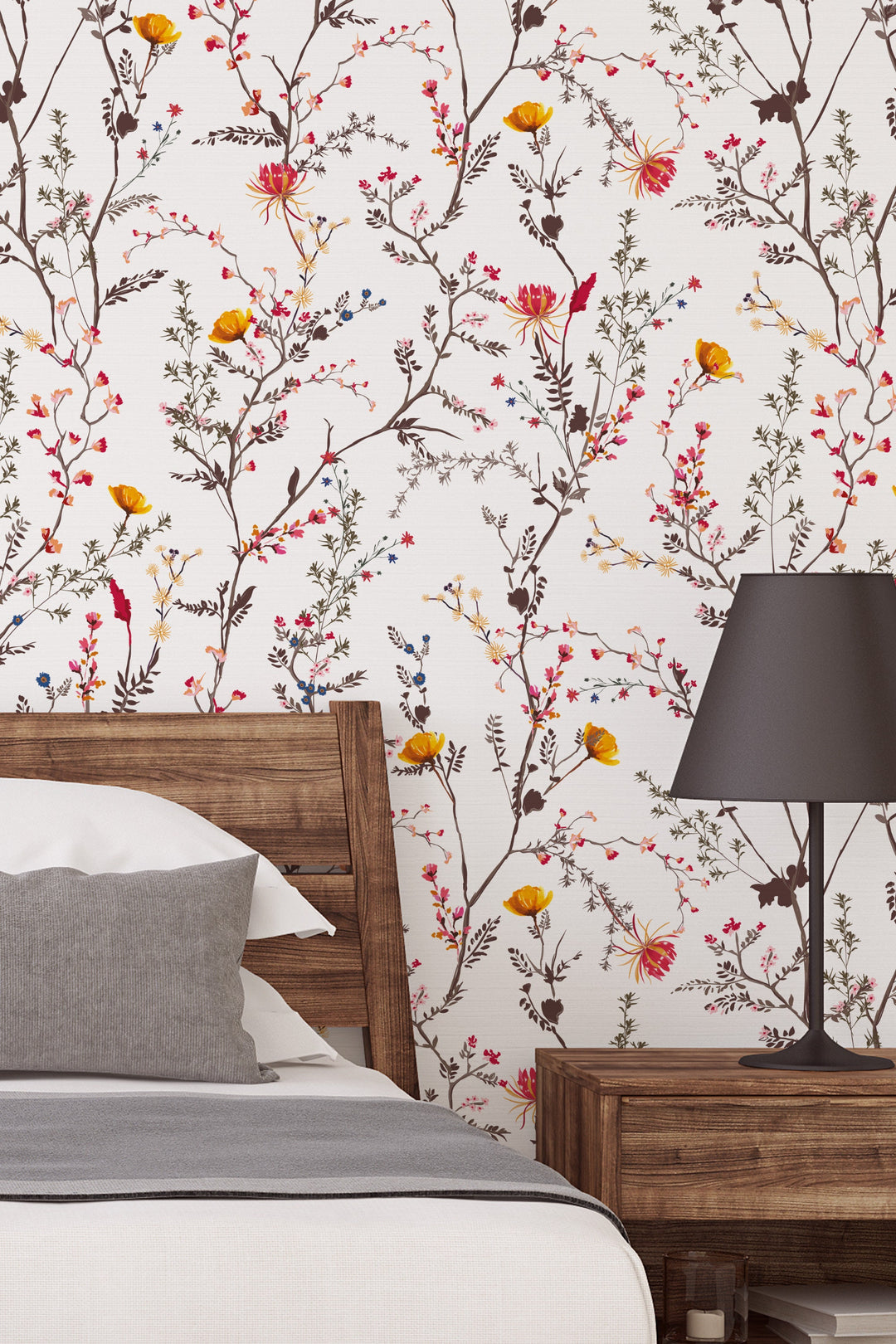 Herbs and Flowers Peel and Stick Wallpaper - Removable Self Adhesive and Traditional wallpaper #53318 /1040