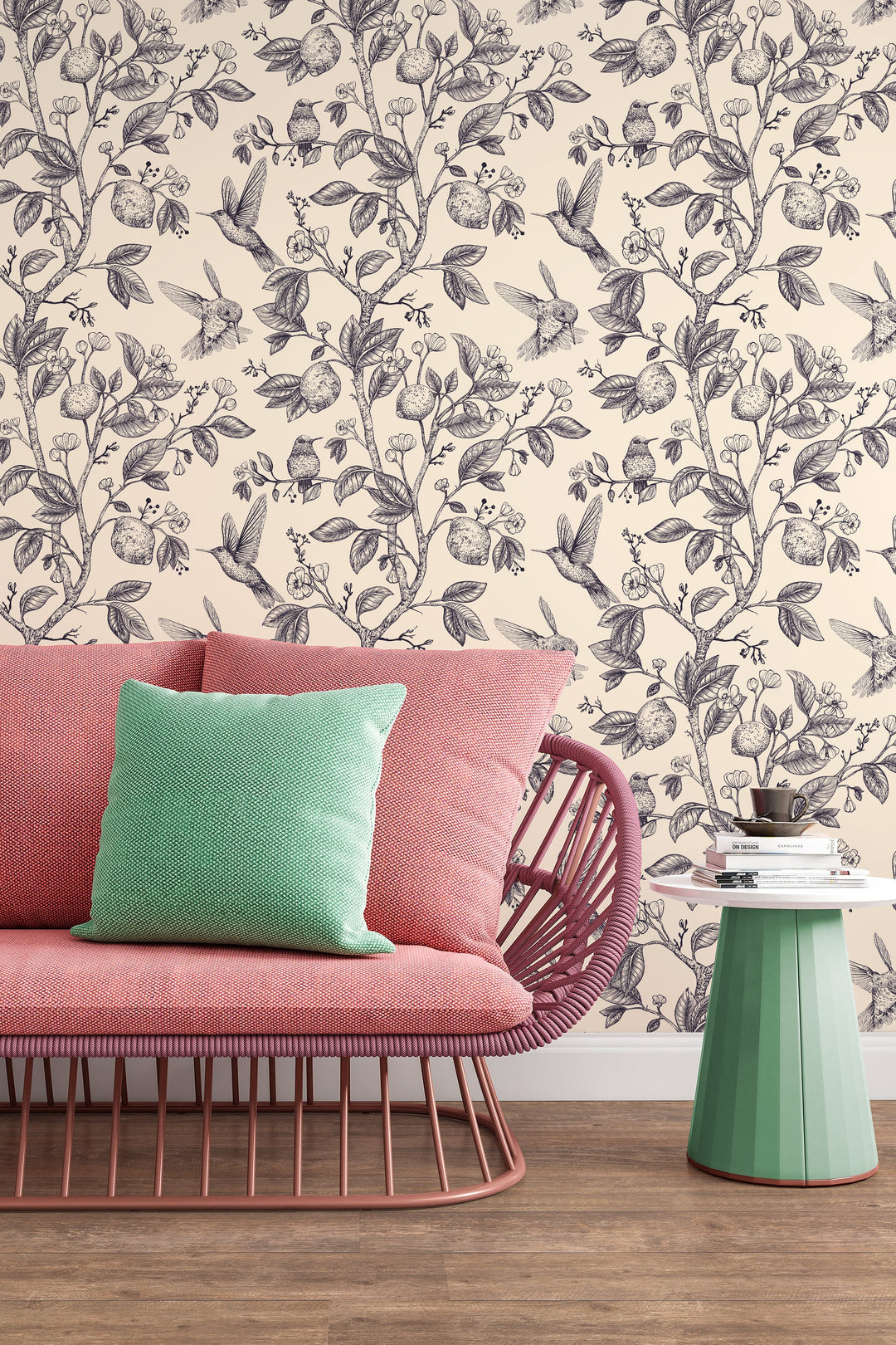 Hummingbirds in the forest - Peel & Stick Wallpaper - Removable Self Adhesive and Traditional wallpaper #53133 /1040